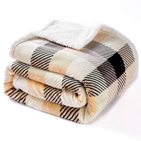 Touchat front view brown plaid showing pattern and cozy appeal
