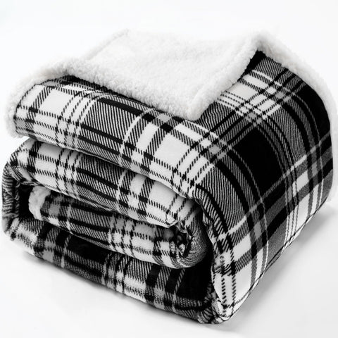 Touchat plaid front showing black plaid flannel and visual comfort