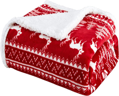 Touchat close-up of flannel print highlighting clear reindeer print and softness