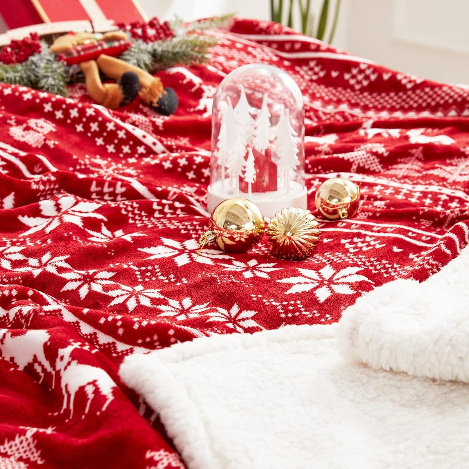 Touchat folded blanket on sofa demonstrating neat storage and decor impact