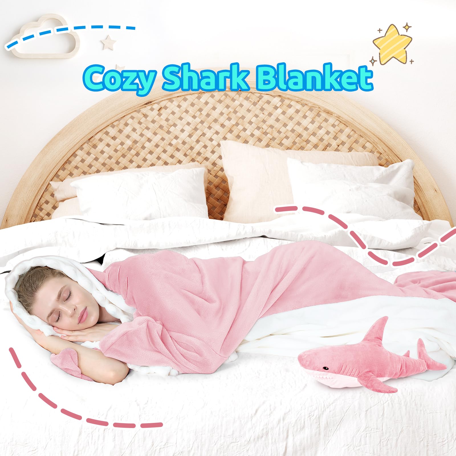 Touchat shark on couch lifestyle scene showing relaxed comfort and fun