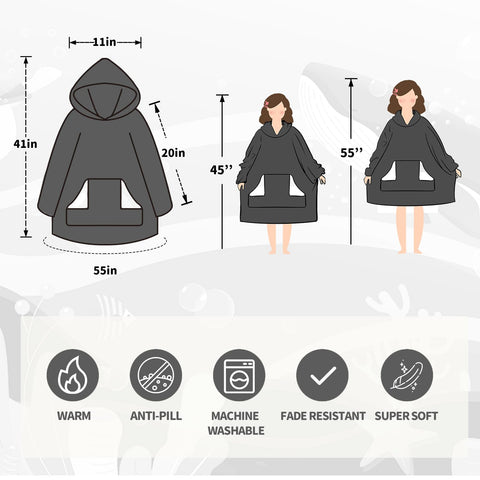 Touchat size comparison on a chair showing one-size fit benefit for children