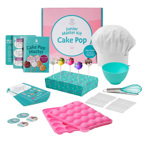 Tovla Jr. front packaging showing full kid-sized baking kit for easy setup