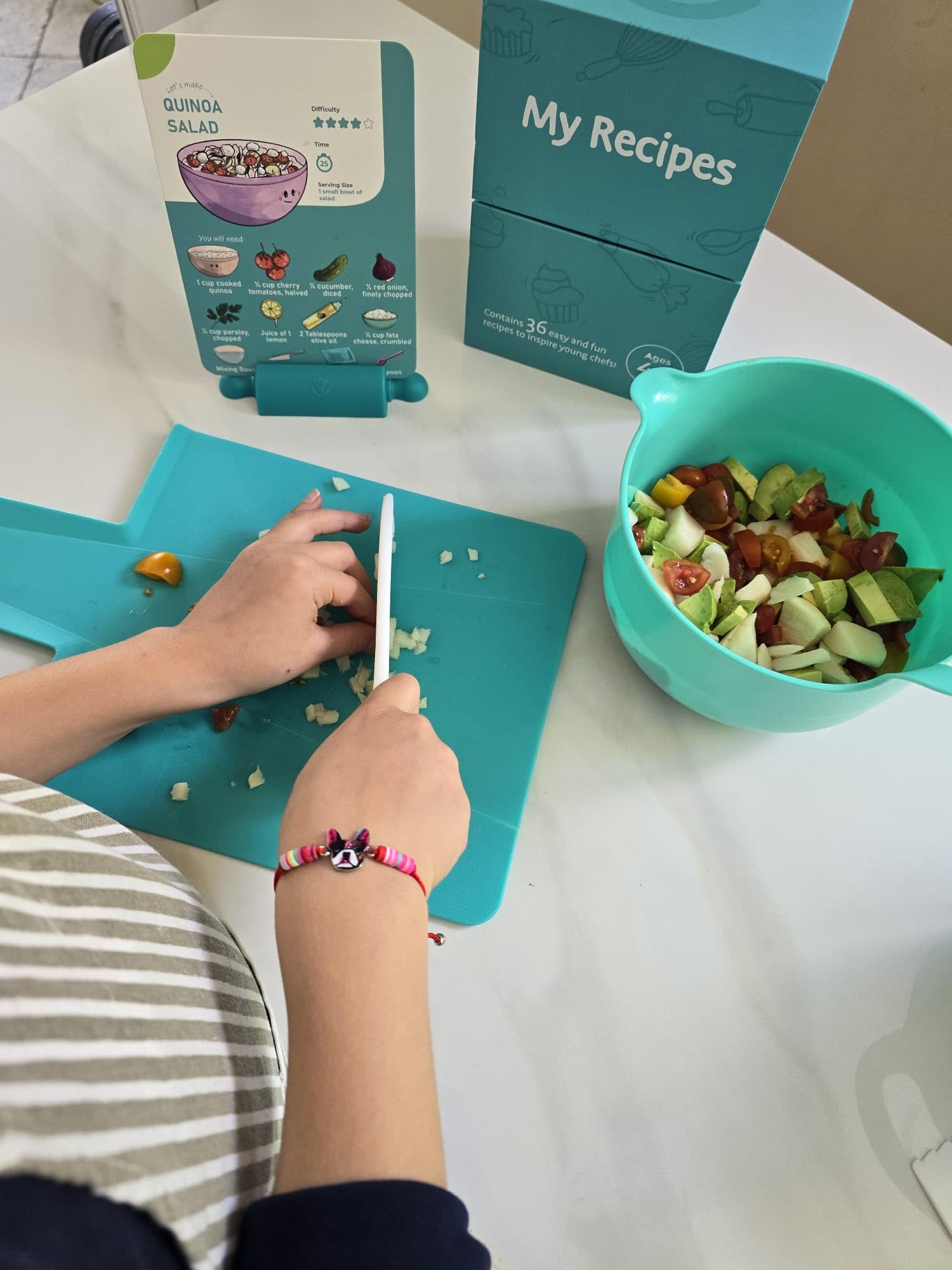 TOVLA JR ingredients and tools laid out for a recipe, promoting organized cooking