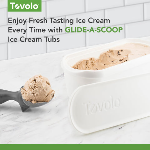 Tovolo close up of lid seal demonstrating airtight protection for longer freshness