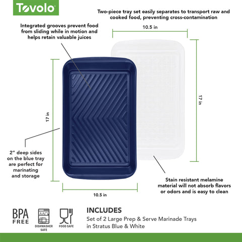 Tovolo size comparison next to refrigerator shelf showing fit and stackable storage benefit