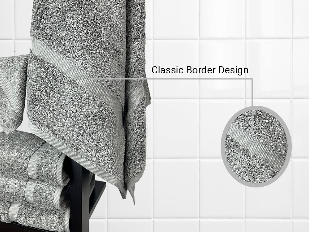Towel Bazaar towel draped on bathroom rail showing quick-drying practical use