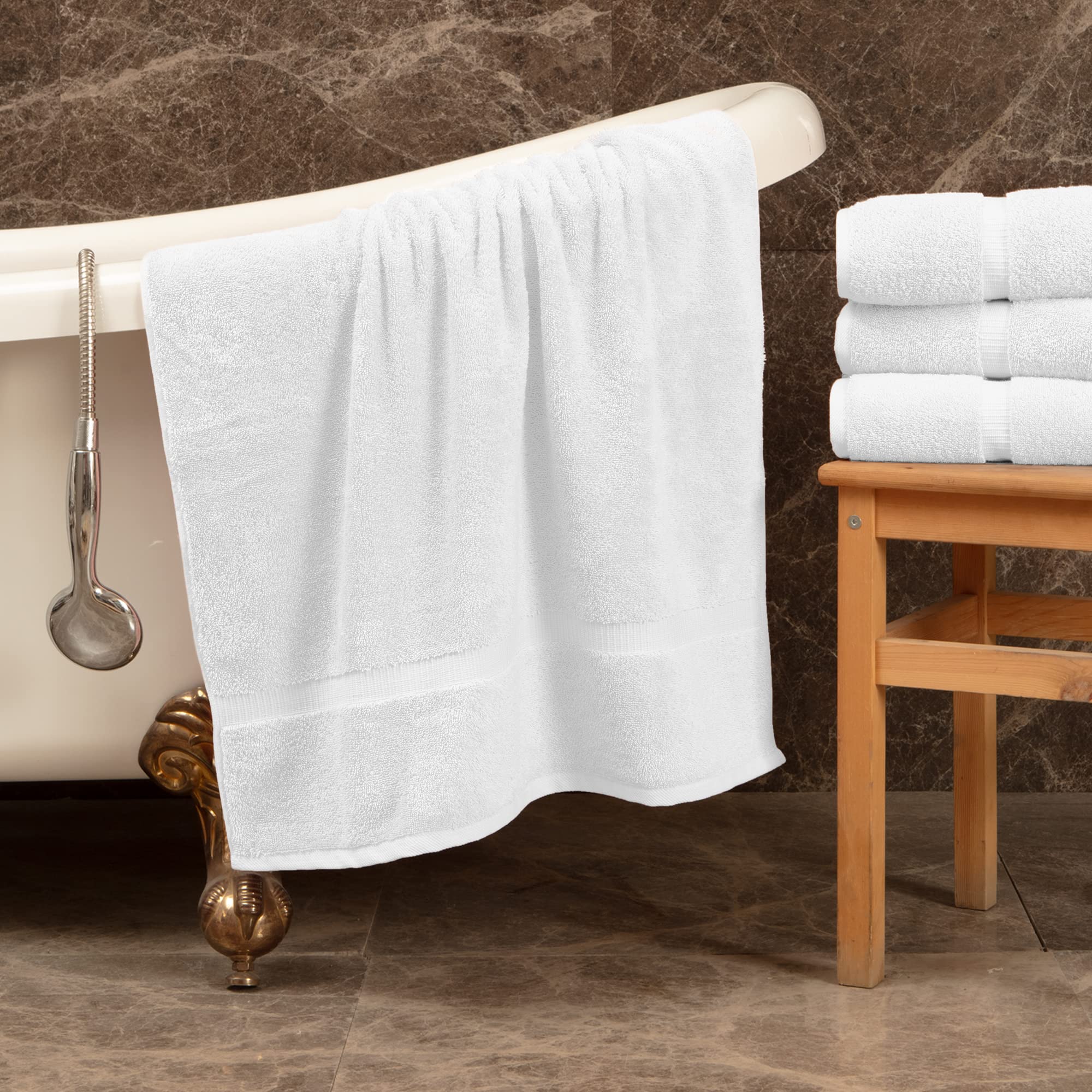 Towel Bazaar washcloths stacked to highlight softness and multiuse convenience