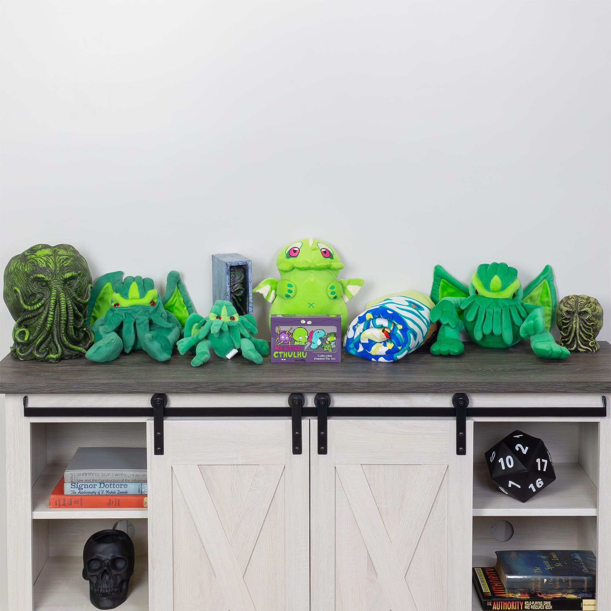 Toy Vault Peeping Cthulhu wrapped as a quirky gift in a lifestyle scene