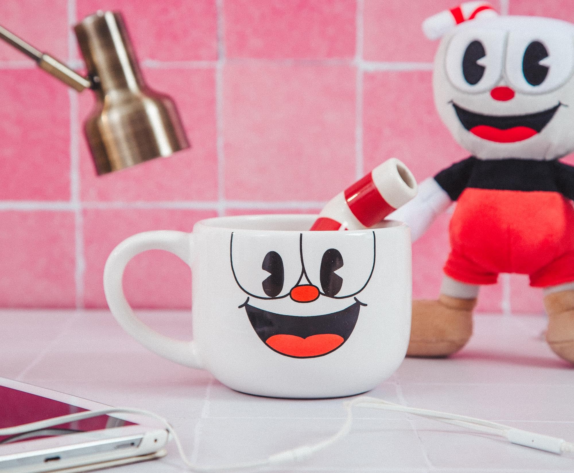 Toynk Cuphead closeup of face artwork preserving collectible character detail