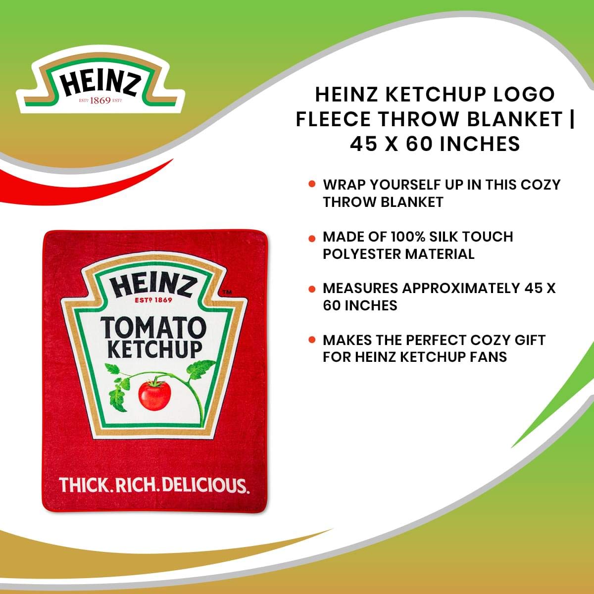 Toynk Heinz Ketchup throw gift-wrapped on table presenting a fun, collectible present option