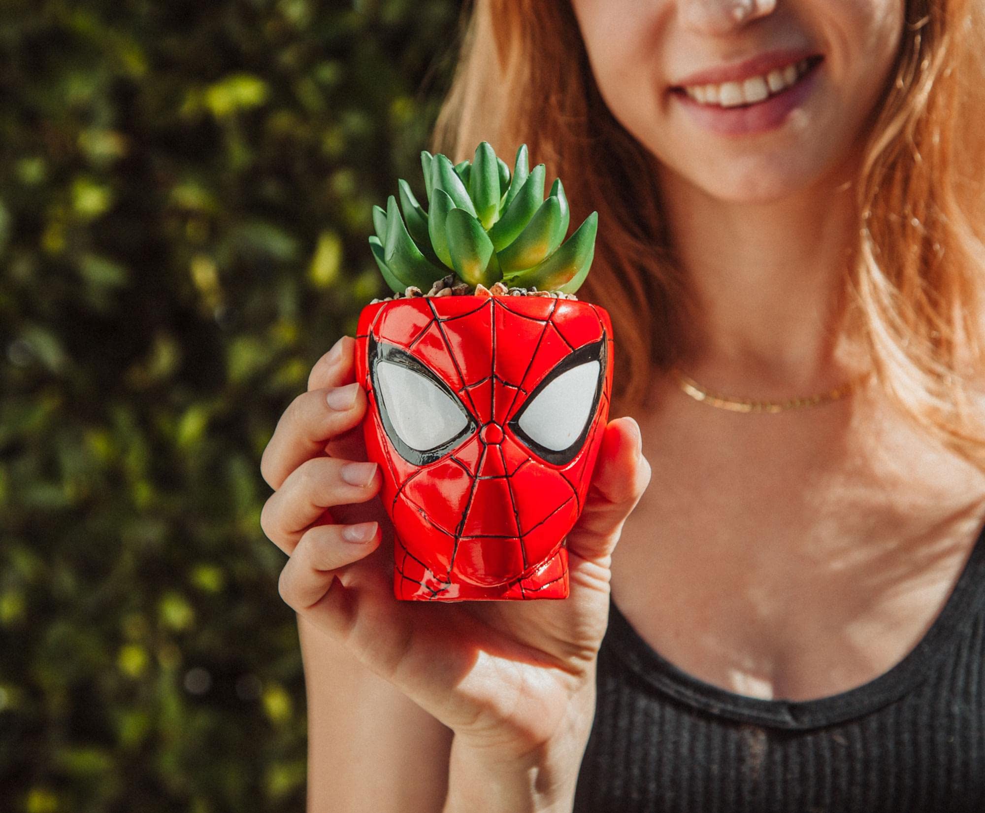 Toynk Spider-Man faux succulent detail with lifelike tones, brings maintenance-free greenery