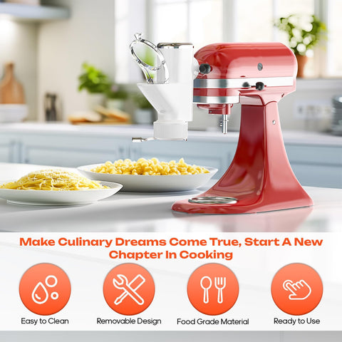 TPGSING pusher and cutter parts displayed to show safe dough feeding benefit clog prevention