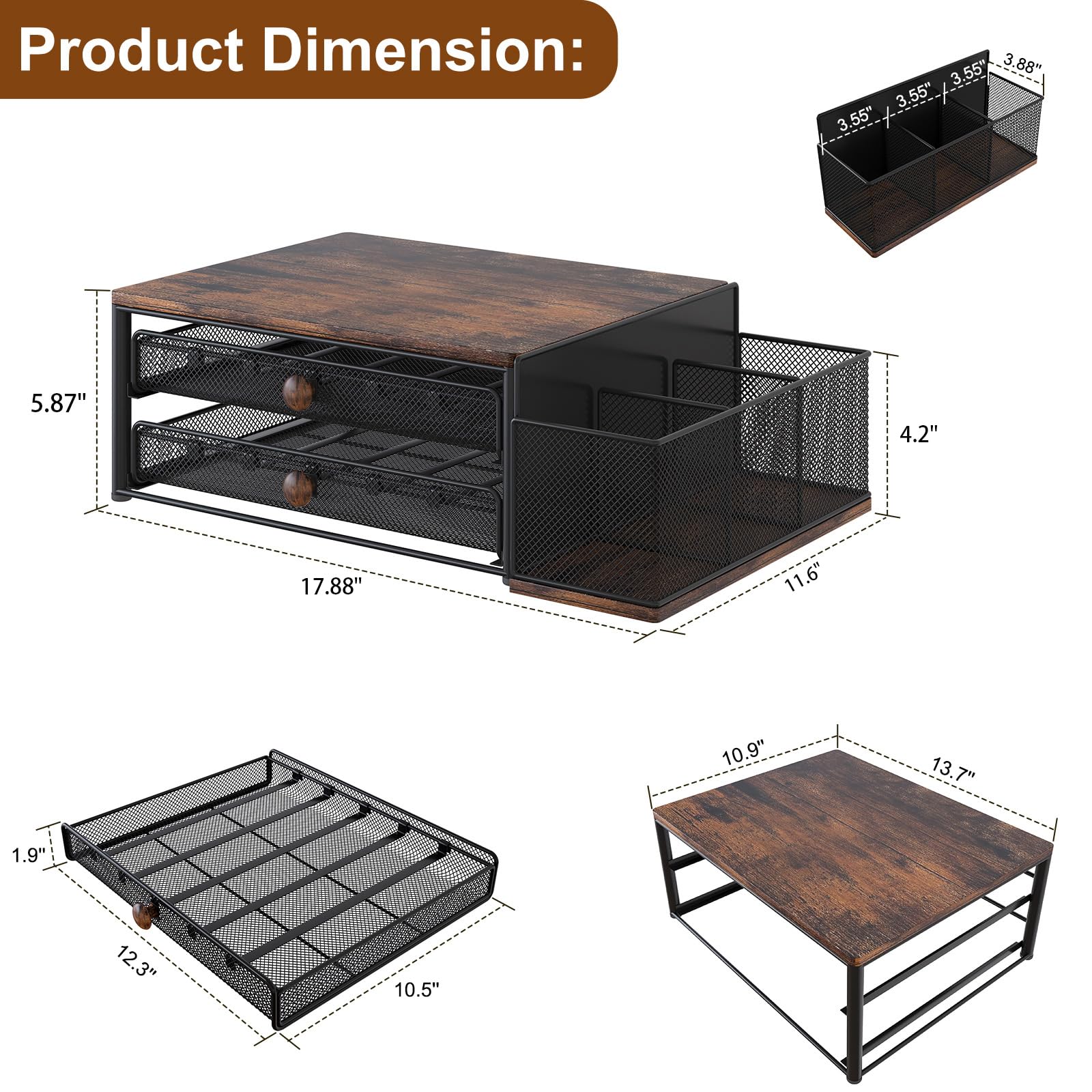 TQVAI drawer dividers detail demonstrating adjustable storage flexibility