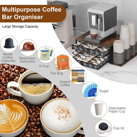 TQVAI magnetic cup caddy attached holding cups and lids for quick reach