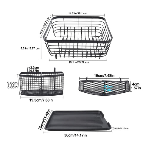 TQVAI full-mesh utensil holder close-up keeping cutlery upright and draining