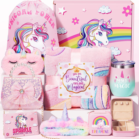 Trabuono front packaging showing full unicorn gift box set and easy gifting