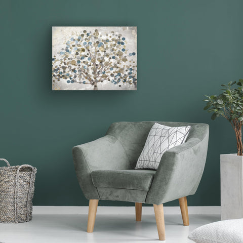 Trademark Fine Art canvas hung over sofa illustrating room integration and instant style