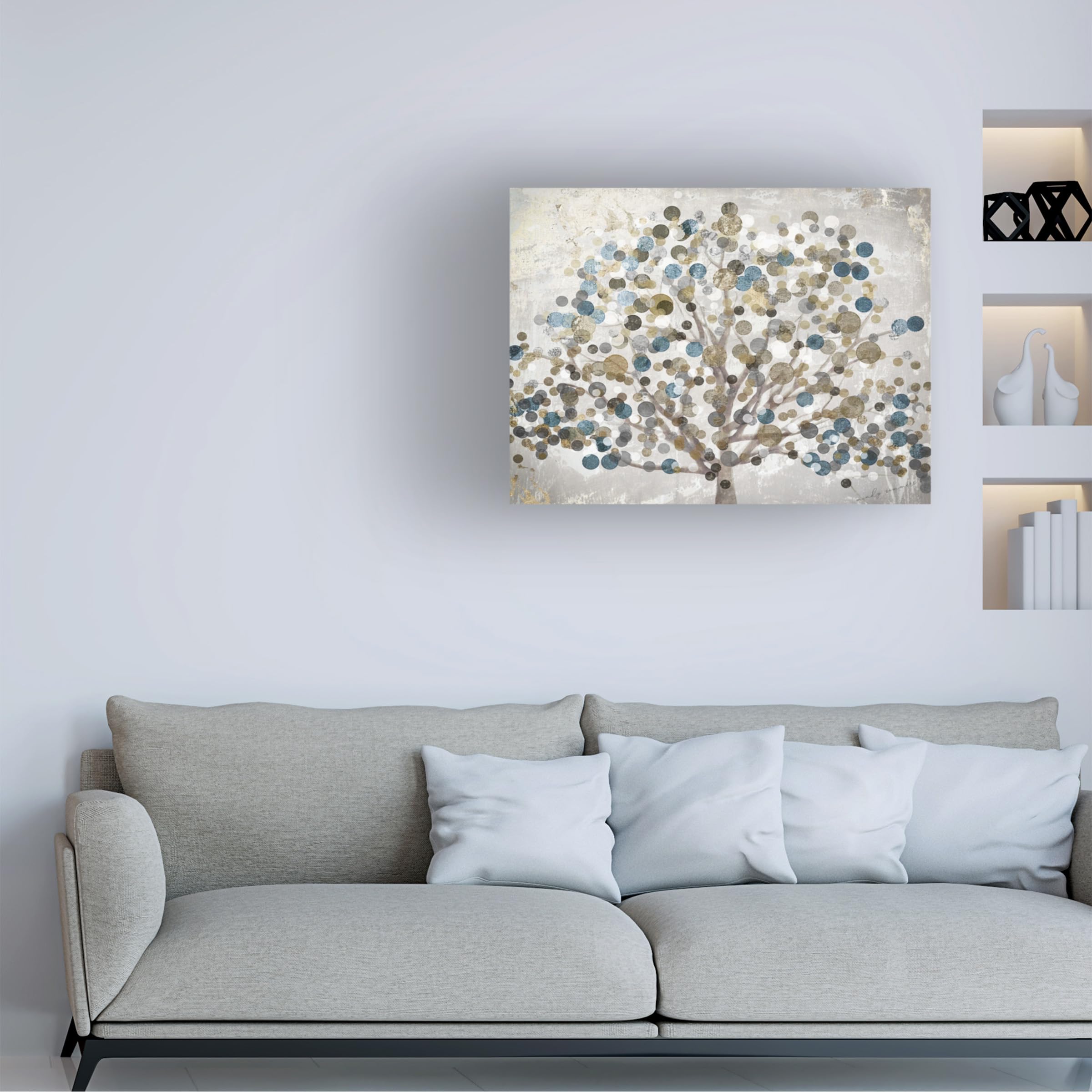 Trademark Fine Art side view showing gallery-wrapped edges and frameless modern appeal