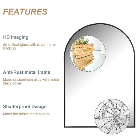 TRAHOME mirror hung above bathroom vanity creating brighter, visually larger space