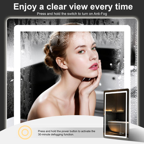 TRAHOME close-up of LEDs lit highlighting balanced illumination for makeup