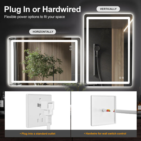TRAHOME mirror mounted horizontally in bathroom showcasing widescreen vanity coverage benefit