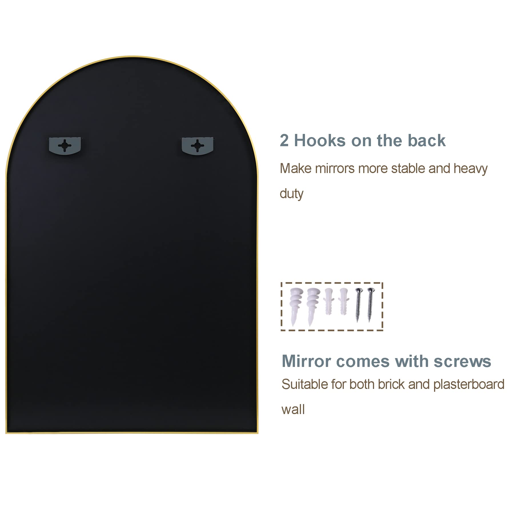 TRAHOME mirror leaning on tabletop to show scale and versatile placement options