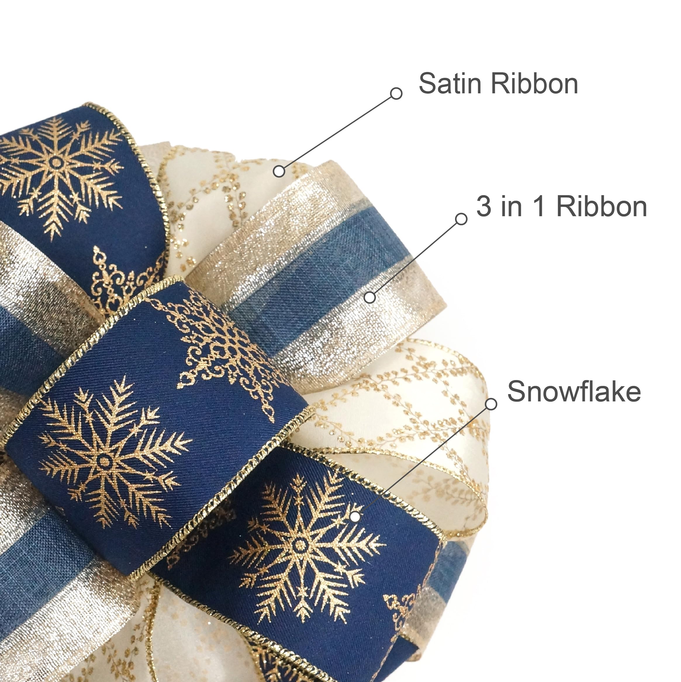 Traico bow mounted on tree, demonstrates structured, elegant holiday look
