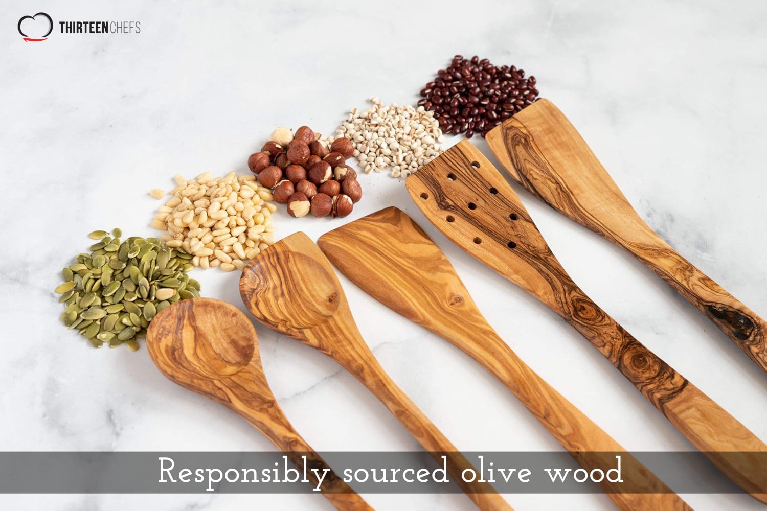 Thirteen Chefs Tramanto corner spoon edge showing precise scraping advantage