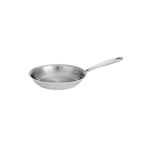 Tramontina front view of 8-inch pan showing sleek rim and cooking surface benefits even heating