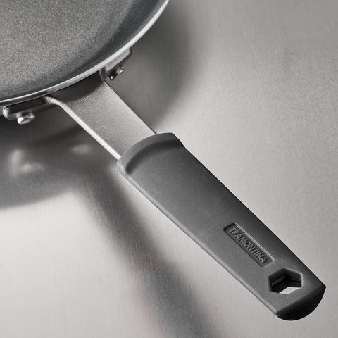 Tramontina pan in oven with sleeve removed showing oven-safe versatility