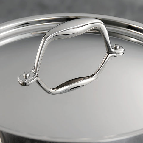 Tramontina saucepan on induction cooktop demonstrating broad compatibility