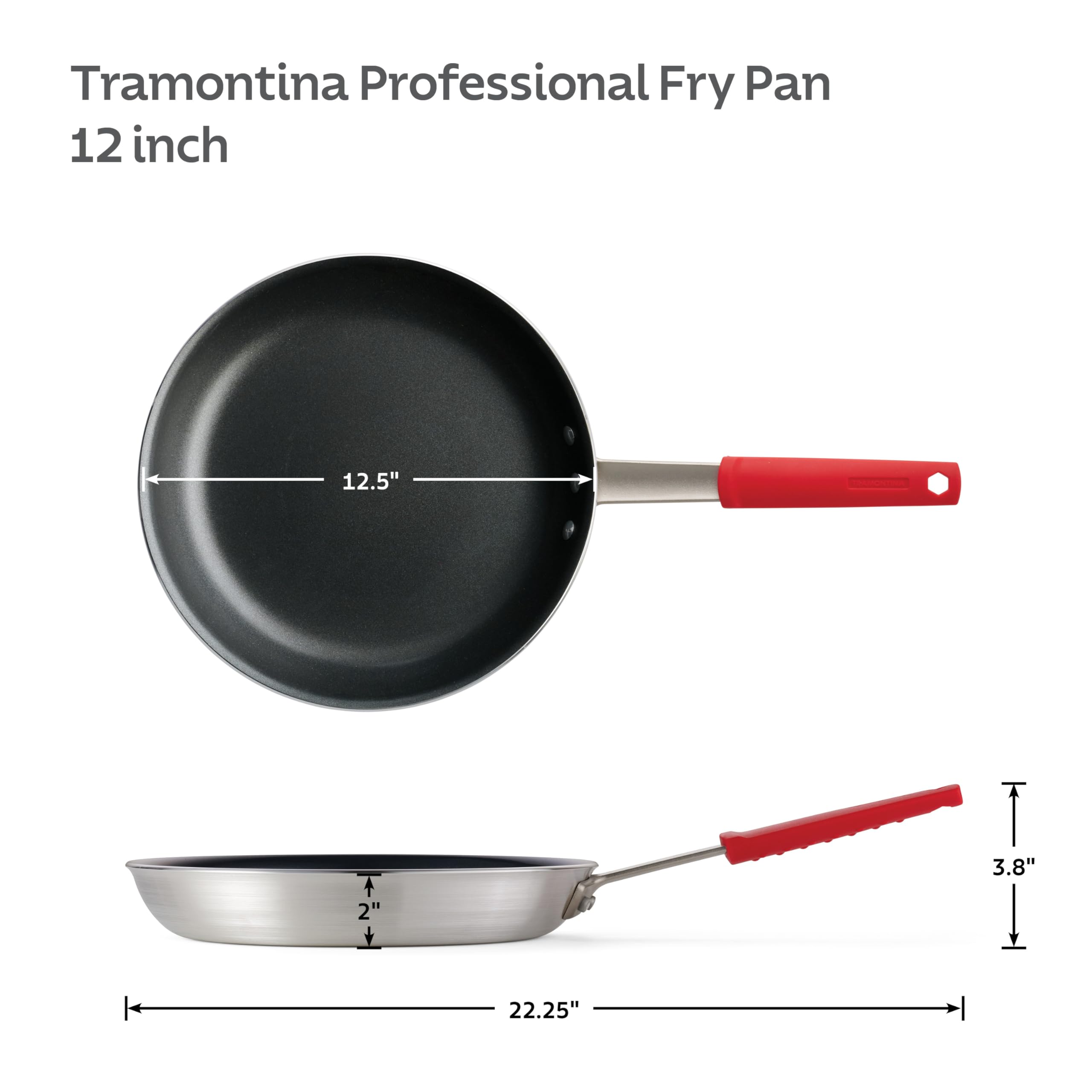 Tramontina pan cooking vegetables on stovetop demonstrating uniform heat distribution