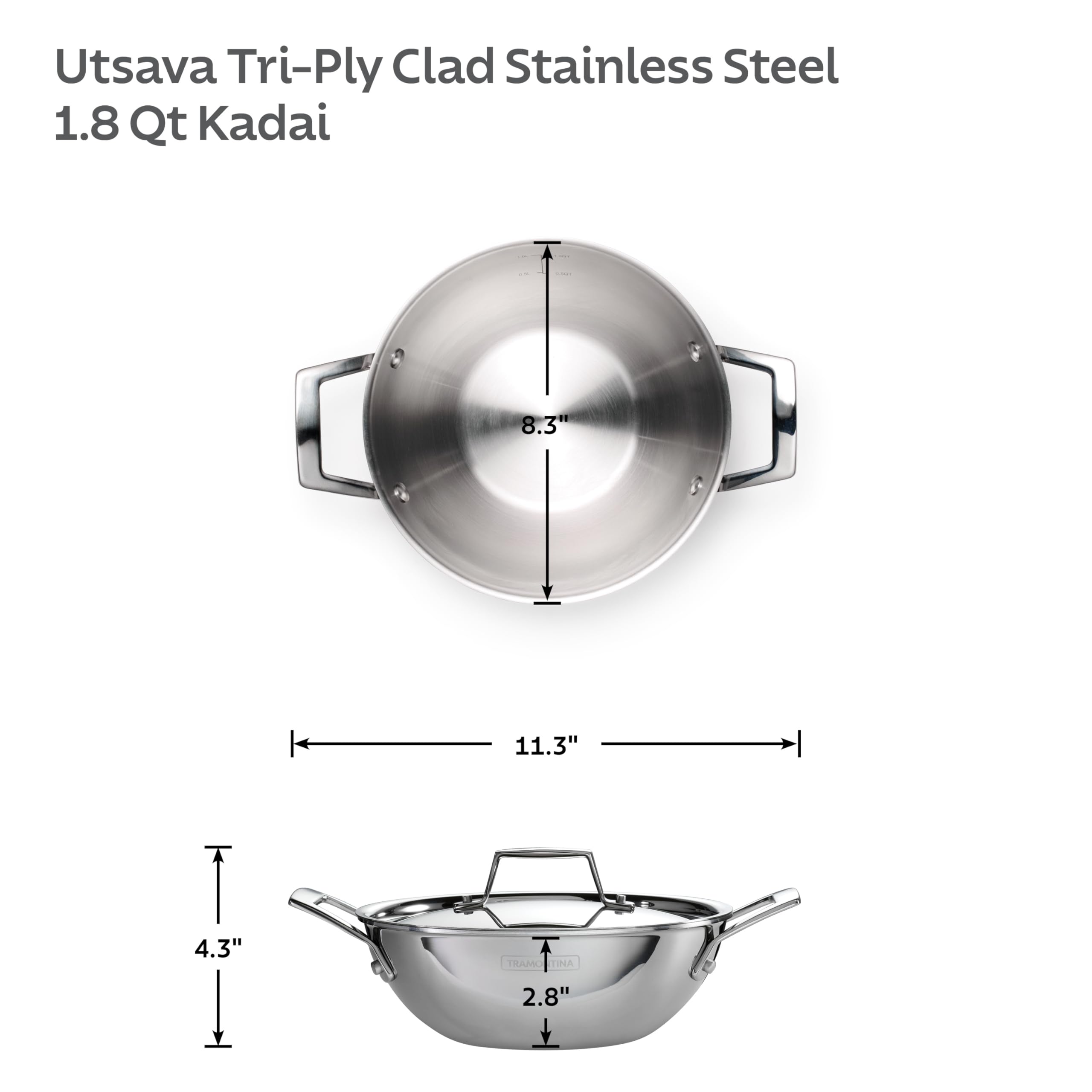Tramontina Utsava flat base demonstrating induction compatibility and even heating