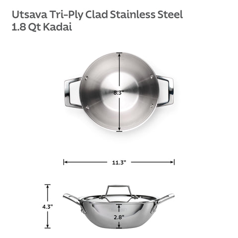 Tramontina Utsava flat base demonstrating induction compatibility and even heating