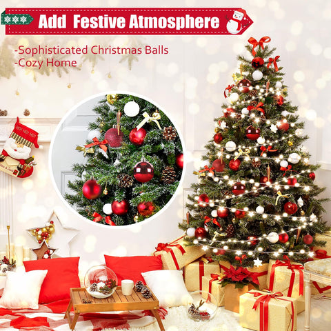 TranquilBliss ornaments hung on Christmas tree creating layered color and depth