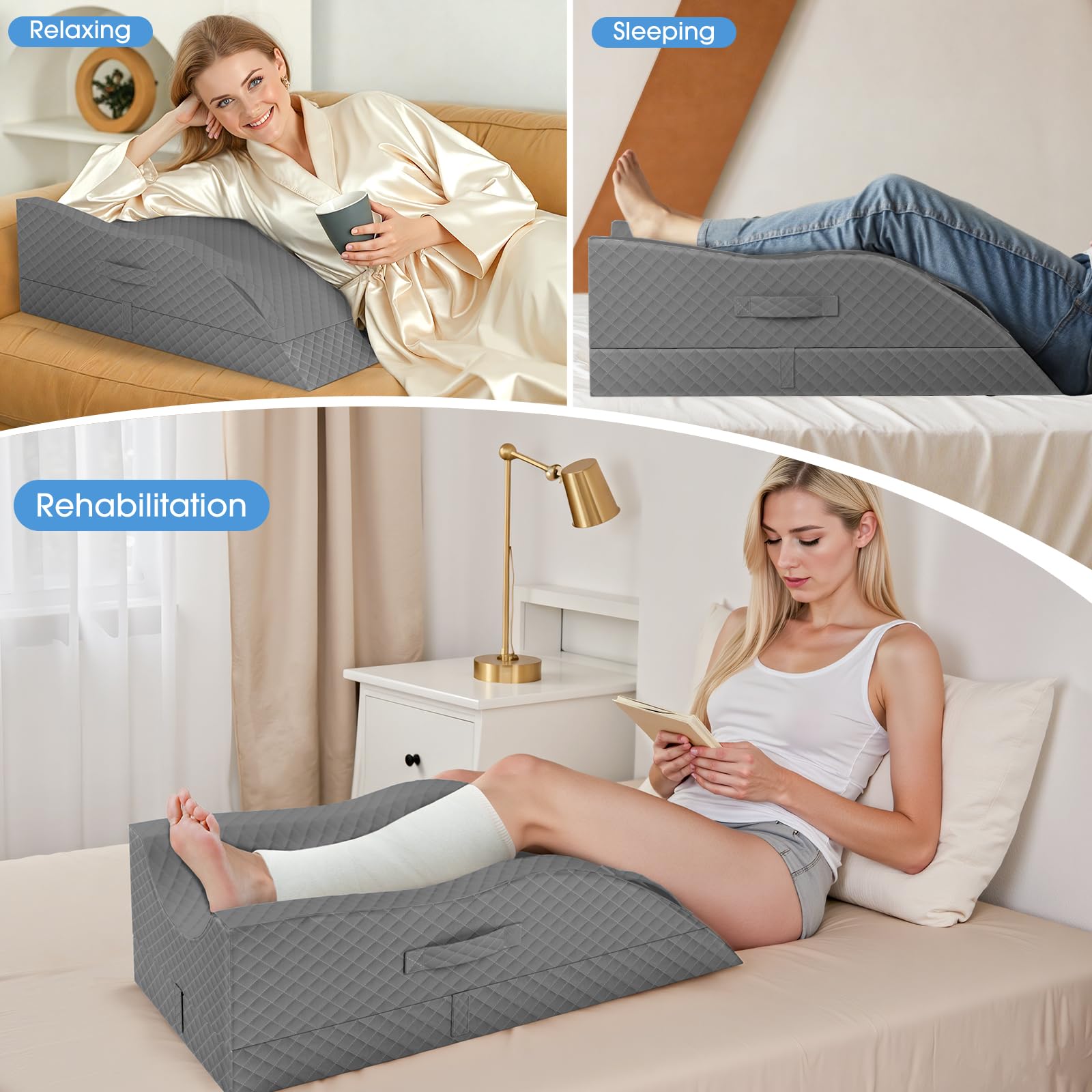 TranquilRelax angled side profile displaying dual-height elevation options