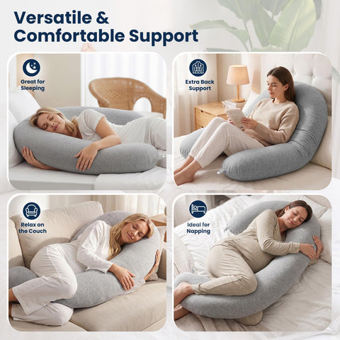TranquilRelax in bed next to side sleeper providing hip and knee relief