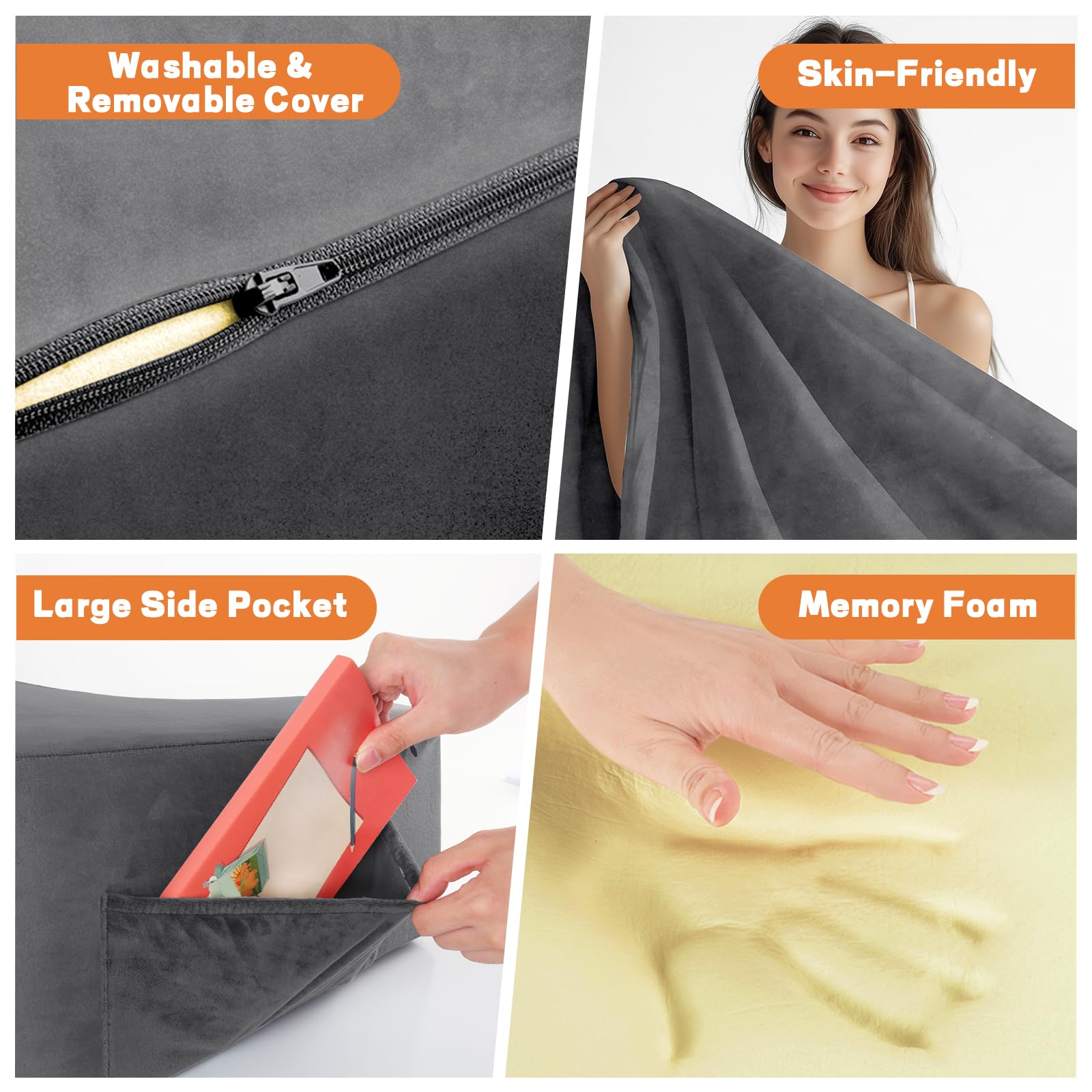 TranquilRelax used in bed portraying ergonomic posture and relaxed reading