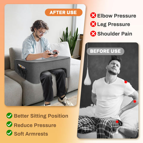 TranquilRelax lap table with side pockets keeping books and phone accessible