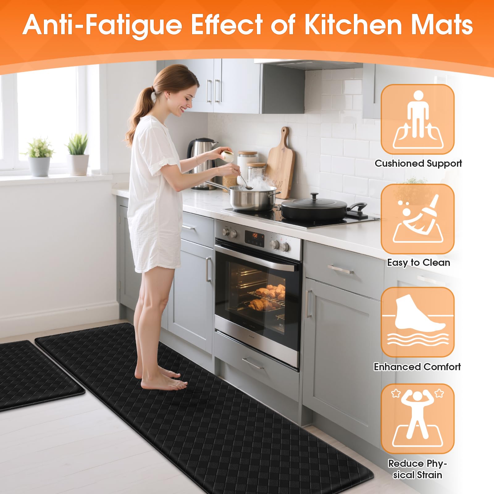 TranquilRelax anti-slip backing detail demonstrating secure floor grip and reduced slipping risk