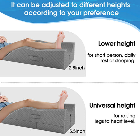 TranquilRelax with foot for scale demonstrating compact, supportive size