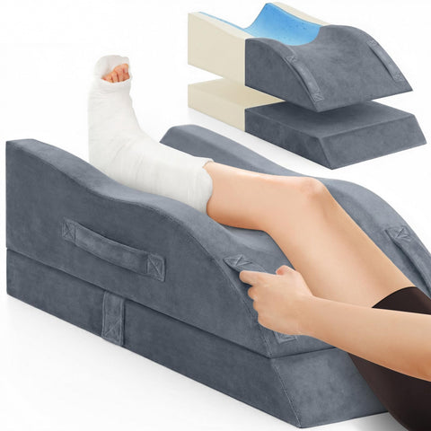 TranquilRelax wedge front view showing grey cover and incline for stable leg elevation