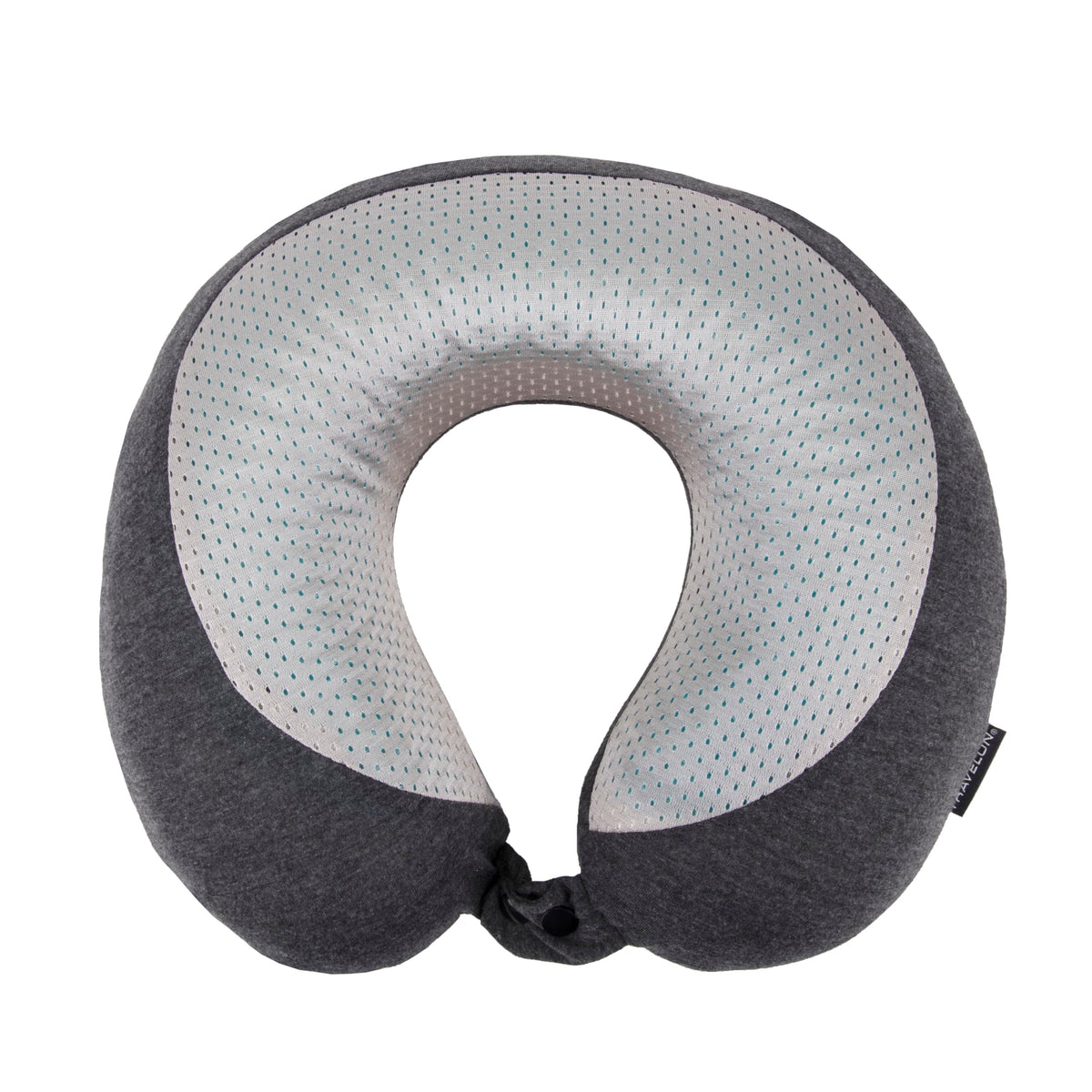 Travelon charcoal front view showing full U-shape and comfort benefit