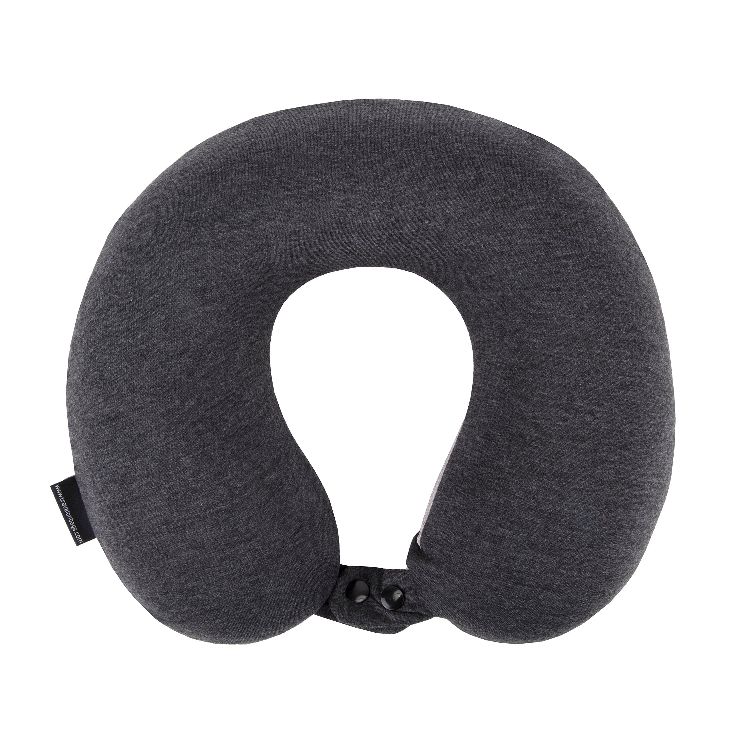 Travelon charcoal interlocking ends detail showing secure fastening benefit