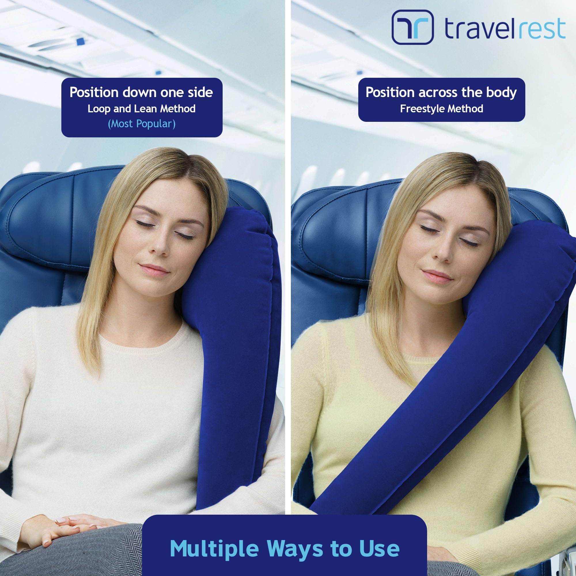 TRAVELREST next to water bottle showing compact size and portability