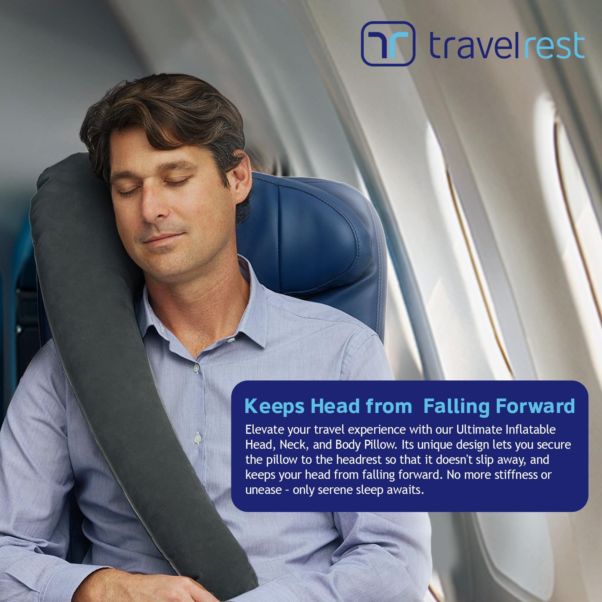 TRAVELREST side profile demonstrating ergonomic head stabilization benefit