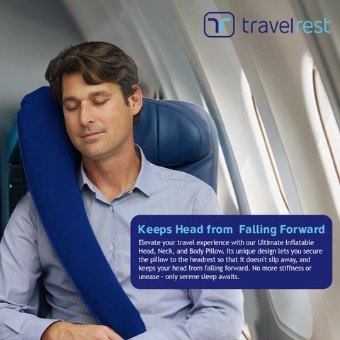TRAVELREST side profile demonstrating neck and torso support benefit