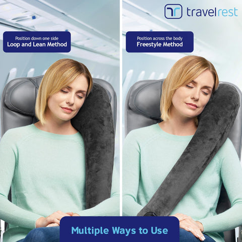 TRAVELREST valve and label detail highlighting easy inflation convenience
