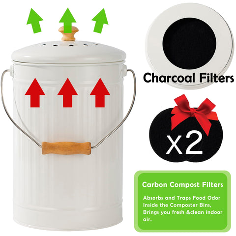 TreaHome activated charcoal filter closeup showing filter detail and odor absorption benefit